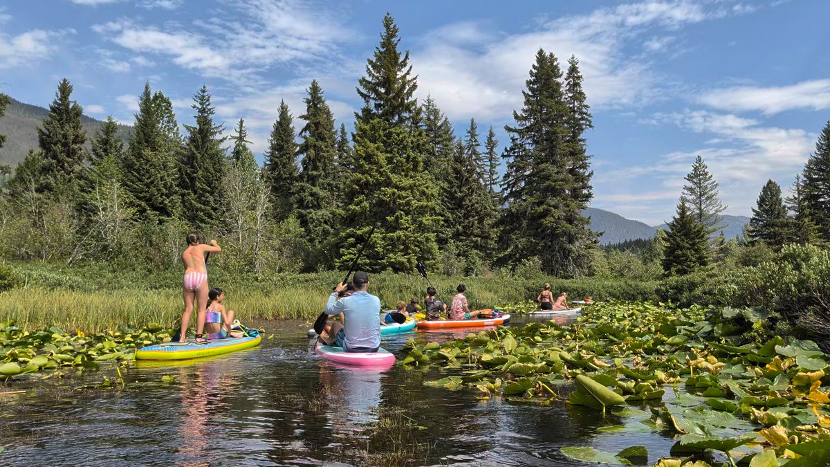 Paddleboarding on a Whistler lake